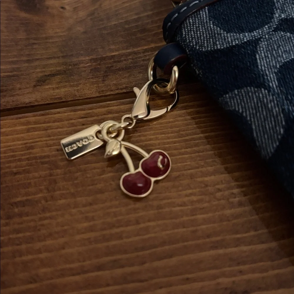 NWT Coach Corner Zip Wristlet in Signature Denim - Picture 3 of 5